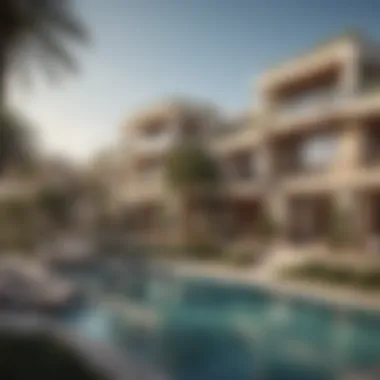 Architectural Beauty of Al Barari Panoramic view of Al Barari showcasing its architectural beauty