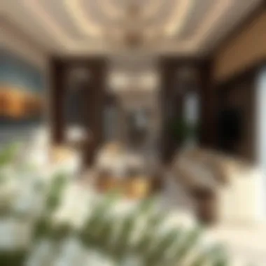 Elegant Living Room Interior Spacious living room interior of a villa