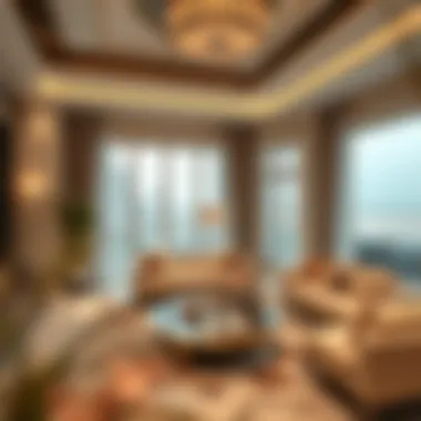 Living Room Interior of Al Khail Heights Villa Luxurious living room interior of Al Khail Heights Villa