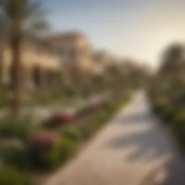 Scenic Beauty of Al Mahra's Community Landscaping Scenic view of Al Mahra's beautifully landscaped community