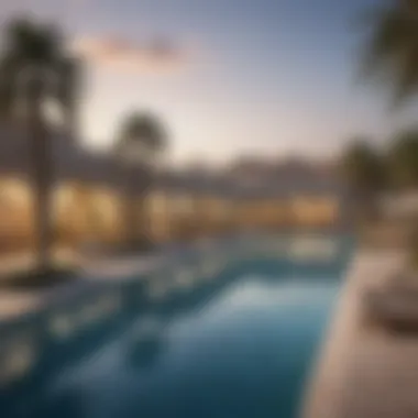 Community Amenities in Al Reeman Villas Landscape view of community amenities available in Al Reeman Villas