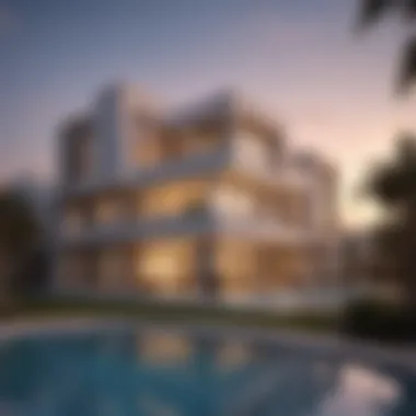 Modern Architectural Design of Al Reeman Villas Exterior view of Al Reeman Villas showcasing modern architectural design