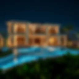 Stunning exterior view of Al Waha Villas showcasing luxury architecture