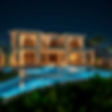 Stunning exterior view of Al Waha Villas showcasing luxury architecture