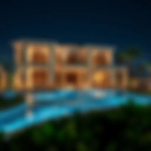 Stunning exterior view of Al Waha Villas showcasing luxury architecture
