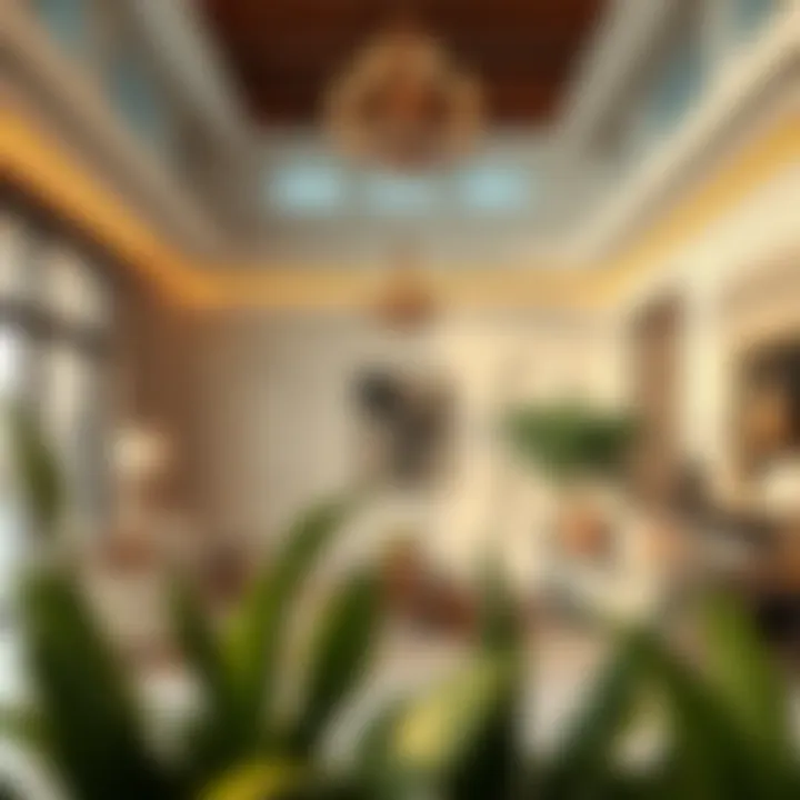 Luxurious interior design of a villa highlighting elegance and comfort