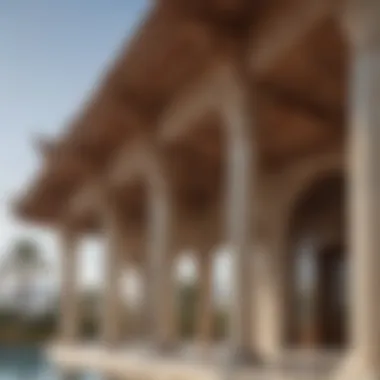 Architectural Details of Furjan Pavilion Architectural details of Furjan Pavilion emphasizing unique design elements