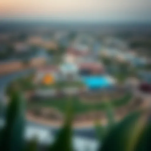 Aerial view of Caya Arabian Ranches 3 showcasing the luxurious villas and landscaped surroundings