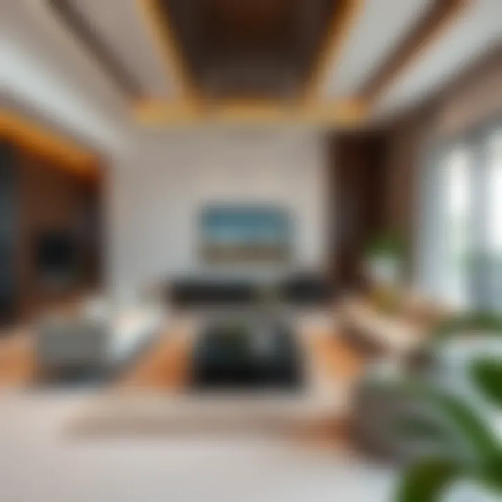 Modern interior of a villa living room