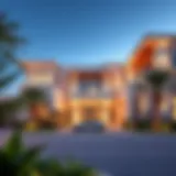 Luxurious Damac villa exterior showcasing modern architecture and landscaping