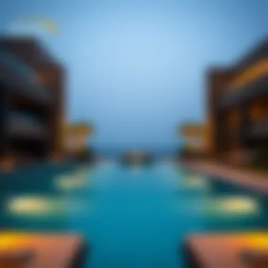 Damac villa swimming pool area highlighting luxury lifestyle