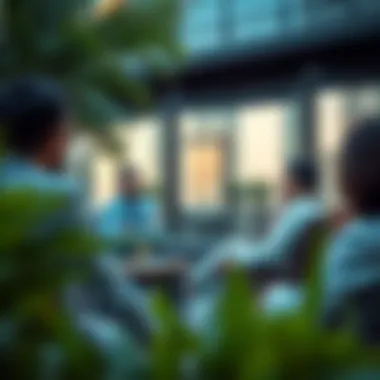 Investment Opportunities in District 1 Investors discussing opportunities in a vibrant community setting of MBR City.