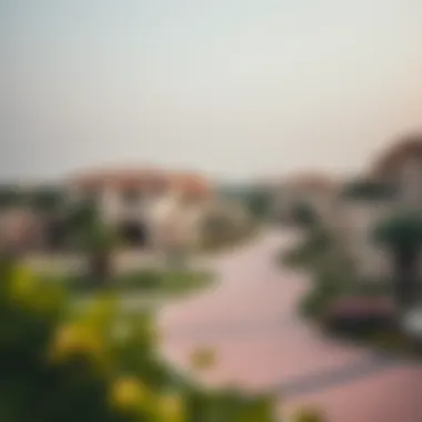 Stunning landscape view of District One showcasing luxurious villas and greenery