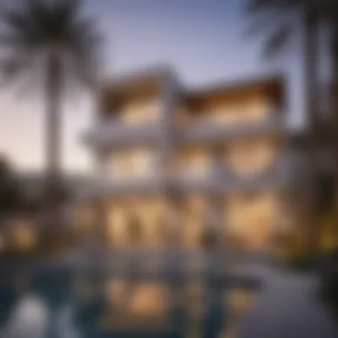 Modern Architectural Marvels in Dubai Hills Estate Stunning exterior view of a villa in Dubai Hills Estate showcasing modern architecture