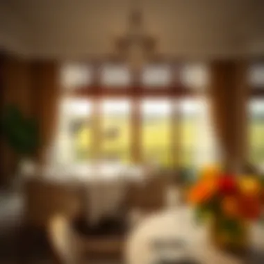 Charming dining area overlooking the polo field