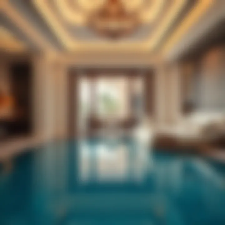 Elegant resort suite with a private pool