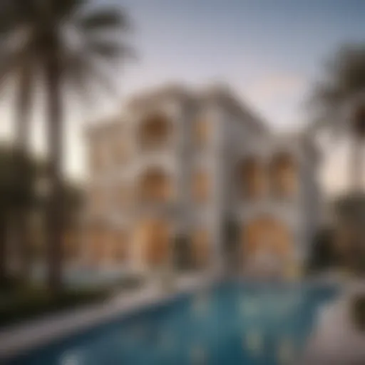 Luxurious villa exterior in Dubai Silicon Oasis