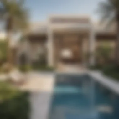 Serene Outdoor Space in Dubai Silicon Oasis Serene outdoor space of a Dubai villa