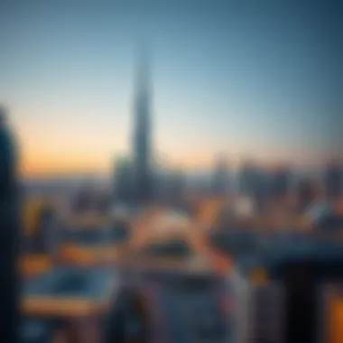 Dubai's Iconic Skyline and Real Estate Development Stunning skyline view of Dubai