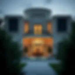 Elegant façade of Elie Saab Villas showcasing luxury architecture