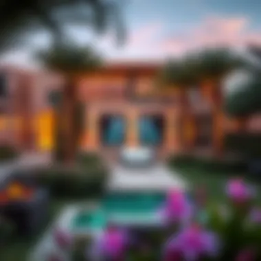 Stunning Landscaped Gardens of Elie Saab Villas Stunning landscaped gardens enhancing the villa's ambiance