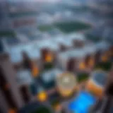 Aerial view of Jumeirah Lake Towers highlighting Ellington Properties