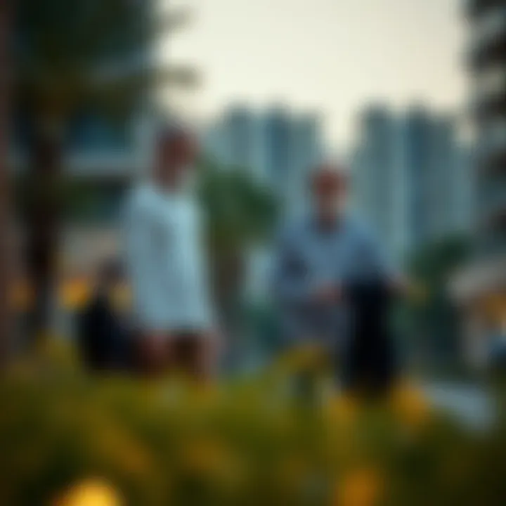 Community lifestyle at Jumeirah Lake Towers featuring Ellington residents