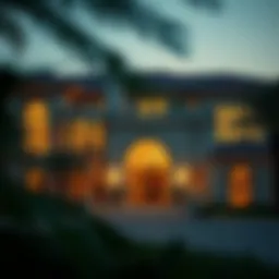 Stunning exterior view of an Elysian mansion showcasing intricate architectural details