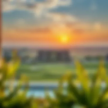 Scenic view of the golf course from the villa