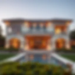 Luxurious villa exterior at Emirates Golf Club