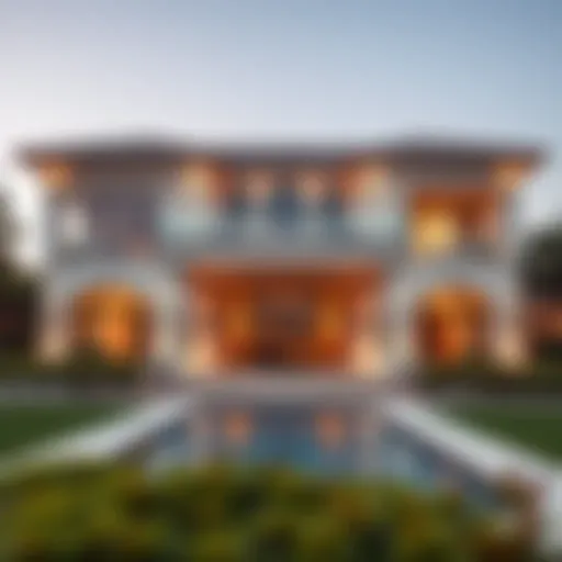 Luxurious villa exterior at Emirates Golf Club
