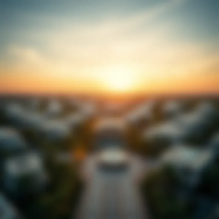 Overview of the Expo area highlighting the villas