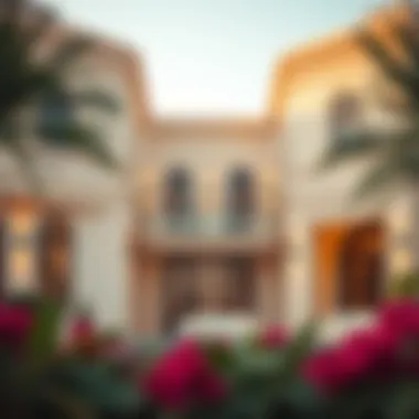 Architectural features of a Dubai villa