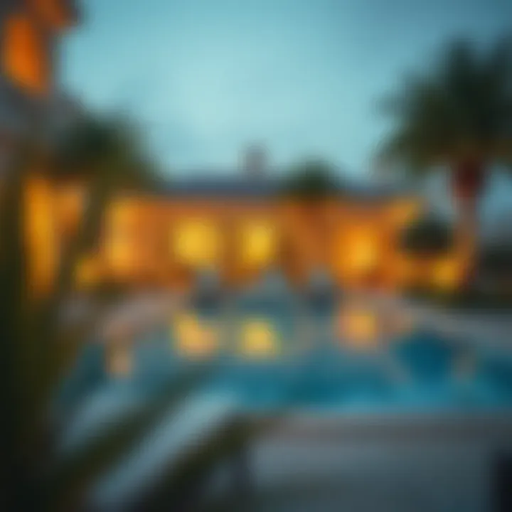 Stunning backyard pool of a four-bedroom villa