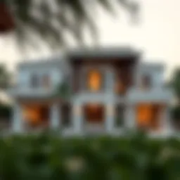 Luxurious four-bedroom villa exterior in Dubai