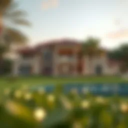 Luxurious villa with golf course views