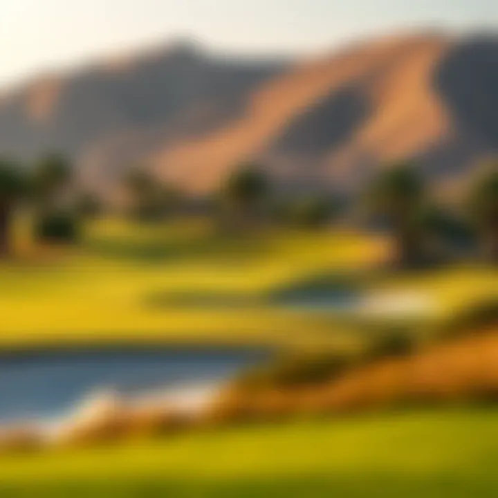 Scenic golfing landscape in Dubai