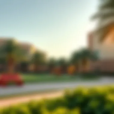 Vibrant community park in Green Land Jaddaf featuring recreational facilities