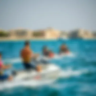 Recreational activities like water sports at Hamriyah Beach.