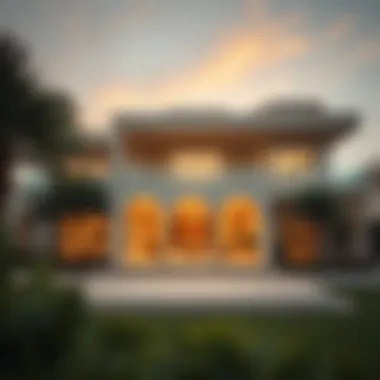 Stunning exterior view of Hayyan Villa showcasing its unique architectural design