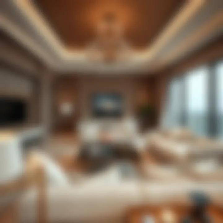 Luxury Living in Dubai Luxurious living room interior of a Dubai property