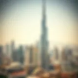 Stunning skyline view of Dubai with modern skyscrapers