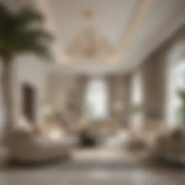 Sophisticated Interior of Palm Jumeirah Home Elegant interior design of a Palm Jumeirah residence