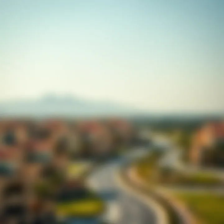 Scenic view of Dubai housing developments