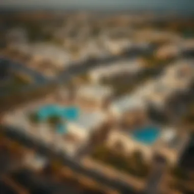 Aerial view of Jebal Ali Village showcasing residential community.