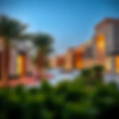 Local amenities of Jebal Ali Village including parks and shopping areas.