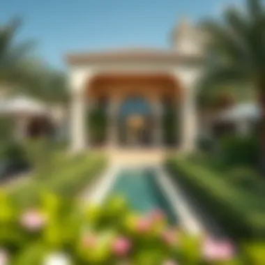 Exquisite Gardens of Jumeirah Villas Beautifully landscaped garden in a Jumeirah villa property