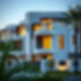 Contemporary JVC townhouse exterior design