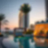 Stunning beachfront view of La Mer Jumeirah showcasing luxury lifestyle