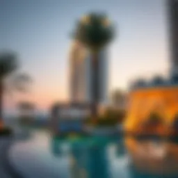 Stunning beachfront view of La Mer Jumeirah showcasing luxury lifestyle